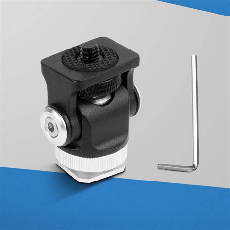 FRAFLOR Ball Head Camera Monitor Adjustable Pan Tilt Hot Shoe Inch FR Black