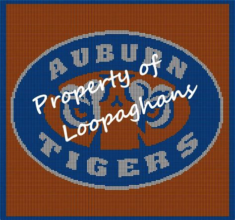 Auburn Crochet Pattern Afghan Graph Loopaghans Custom Crochet Gifts