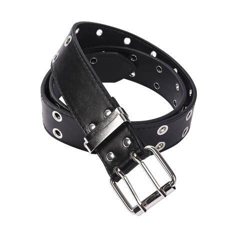 Palay Gothic Leather Waist Belt Punk Rock Grommet Belt For Jeans Party