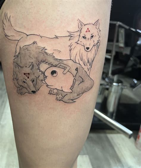 Tattoo I got the other day- debating adding color : r/ChainsawMan