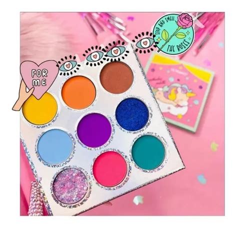 Sombras Para Ojos Nude Mate Glitter Unicornio Paleta 9 Tonos Meses