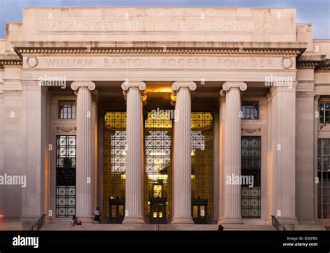 The Facade Of Building 7 77 Mass Ave On The Campus Of The Massachusetts Institute Of