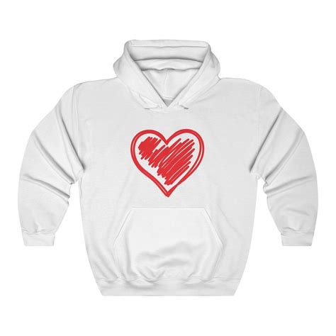 Heart Unisex Heavy Blend™ Hooded Sweatshirt Graphic Apparel Graphic