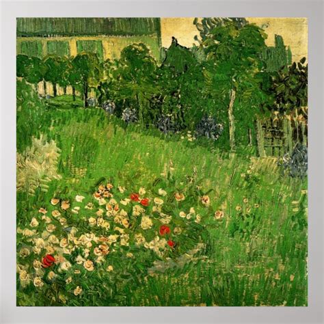 Daubigny S Garden By Vincent Van Gogh Vintage Art Poster Zazzle