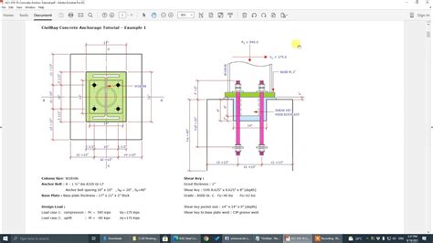 Concrete Anchor Bolt Design Tutorial Aci 318 19 Csa A233 19 Anchor