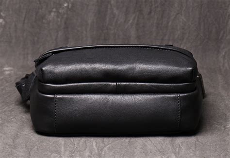 Black Courier Bags Leather Mens Small Side Bag Black Leather Messenger Iwalletsmen