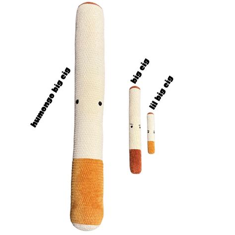 Humongo Big Cig Pdf Pattern Crochet Cigarette Plushie Soft Amigurumi Pdf Pattern Angry Cigarette