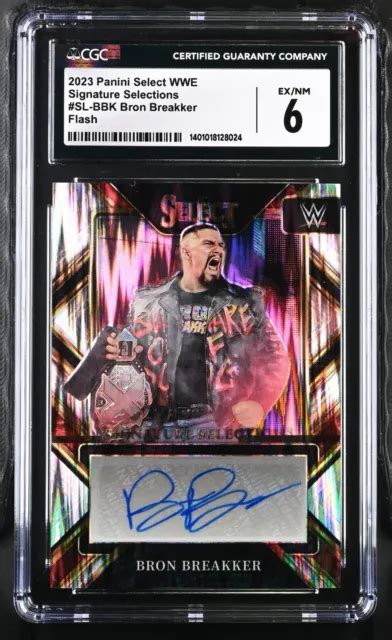 Panini Select Wwe Bron Breakker Signature Selections Flash Prizm