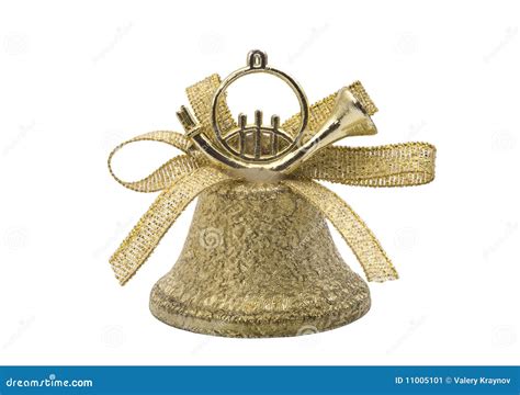 Golden Christmas Hand Bell Stock Image Image Of Silver 11005101