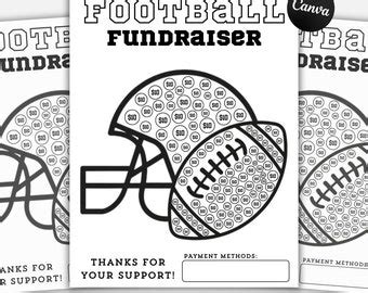 Fill In My Football Fundraiser Etsy