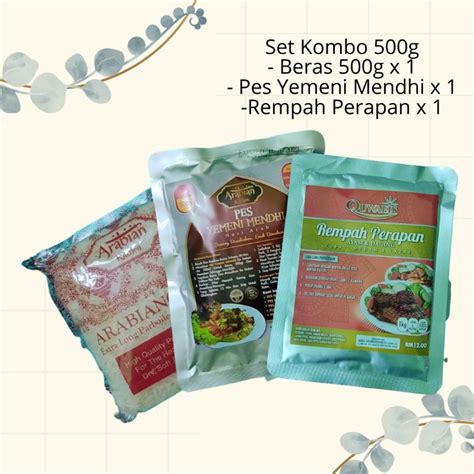 Pes Nasi Arab Yemeni Mendhi Arabian Kitchen Shopee Malaysia