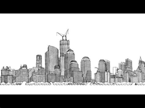 Manhattan Skyline Drawing at PaintingValley.com | Explore collection of ...