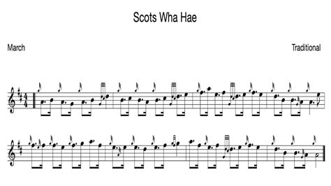 Scots Wha Hae Bagpipe Sheet Music Learn Scots Wha Hae On Bagpipes