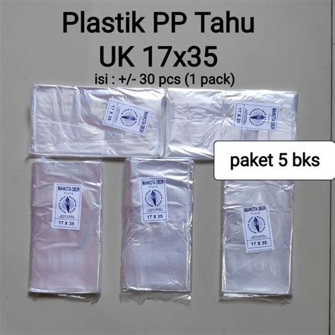 PP TAHU Uk 17x35 Plastik Bening Tipis Kantong Bening Tipis Lazada