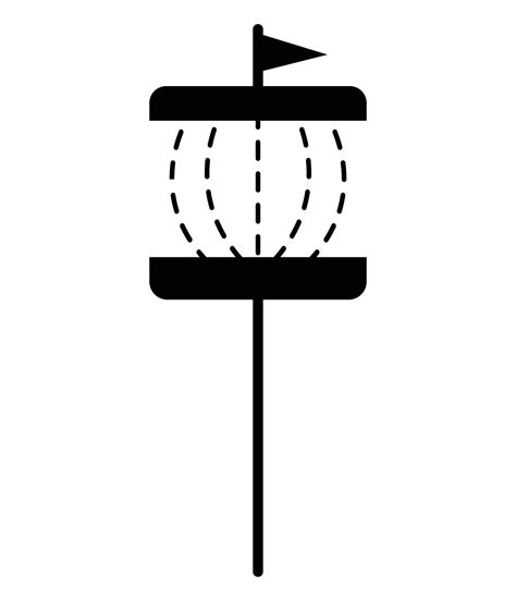 a black and white illustration of a golf ball on a stick 38277666 ...