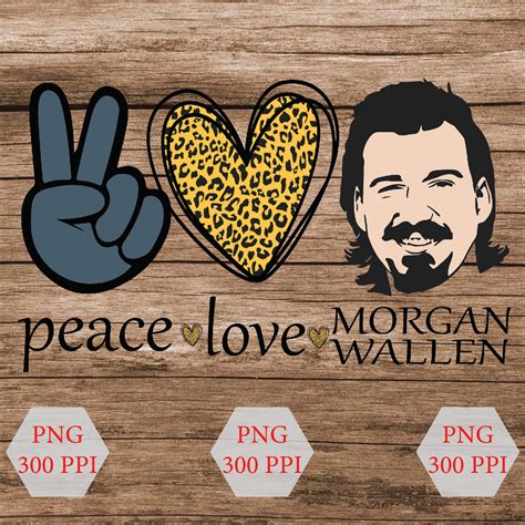 Peace Love Morgan Wallen Country Music Singer Artist Sublimation