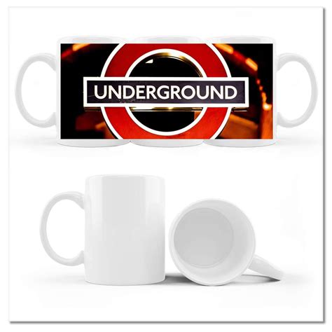 Kubek ceramiczny Underground Londyn London 330 ml ZeSmakiem biały