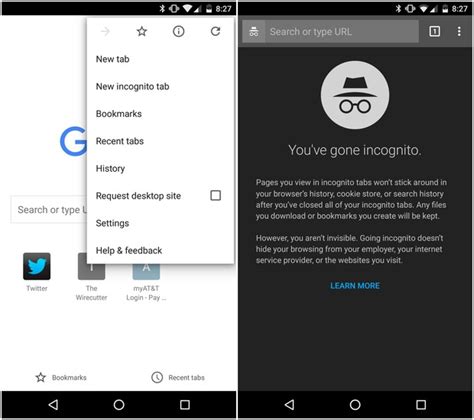 Cómo navegar en modo incógnito en Android One Click Root