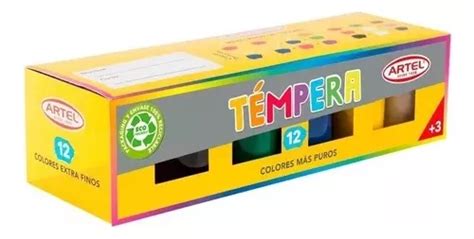 Témpera 12 Colores Artel Cuotas sin interés