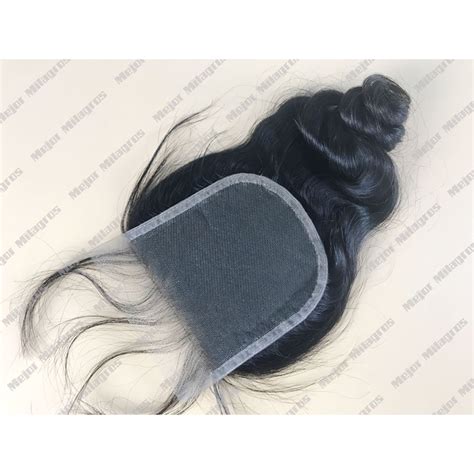 Mejor Single Donor Virgin Hair Natural Black Color Medium Brown Lace