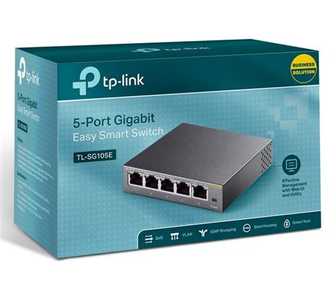 Switch Smart Gerenciável 5 Portas Gigabit Tp link Tl sg105e R 119 88