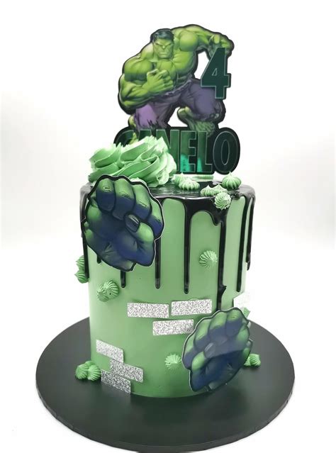 Hulk Themed Cake Topper Package Personalised Hulk Themed Cake Topper