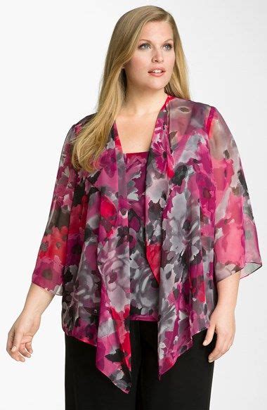 Alex Evenings Floral Print Twinset Plus Nordstrom Plus Size Tops