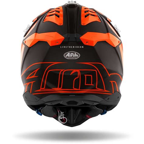 Casco Moto Cross Enduro Airoh Aviator Glory Arancio Opaco Vendita