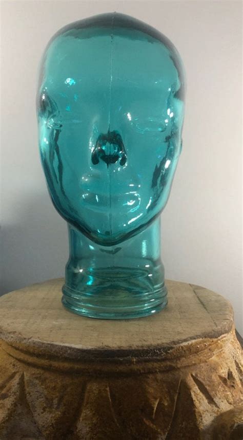 Vintage Glass Mannequin Head Bust Statue Etsy