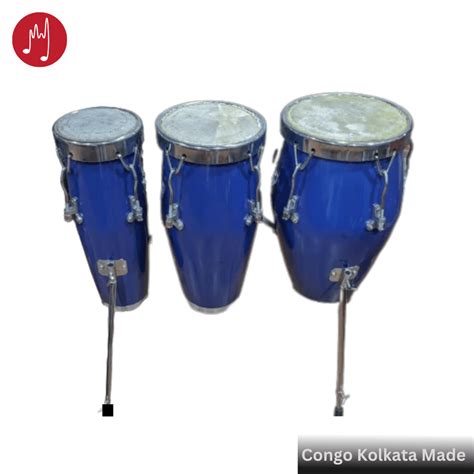 Congo Kolkata Made | 3 Piece with Adjustable Height Stand - MusikWala