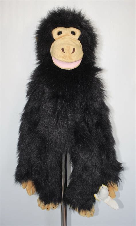 Large Chimpanzee Monkey Ape Banana Soft Plush Toy Full Body Puppet