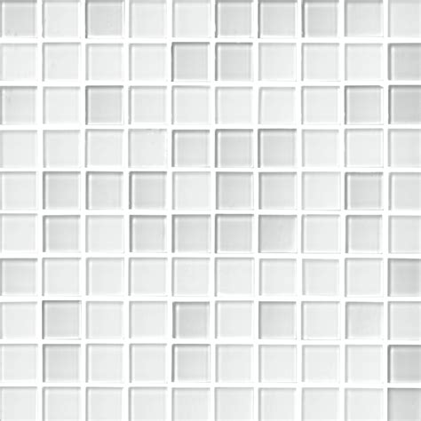 Glass White Blend Mosaic Wall and Floor Tile - 1 in. - The Tile Shop