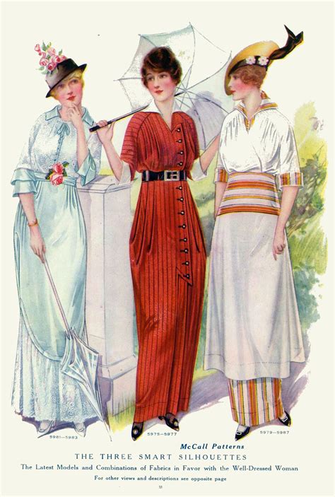 Vintage Fashion Plates From 1914