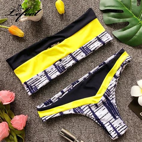 Lefeel Sexy Bikini Set Women Bikini Low Waist Swimsuit 2019 Patchwork