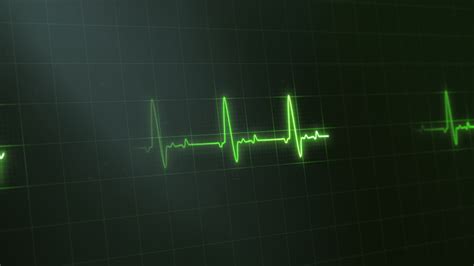 Green Colored Heart Rate Beat Line Stock Footage Video 100 Royalty