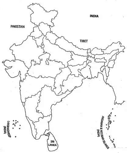 multilingual Paper Outline Map of India, Size: Variable at best price in New Delhi