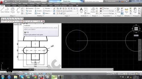 Tutorial Autocad 2013 Lineas Radio Cuadrante Punto Medio YouTube