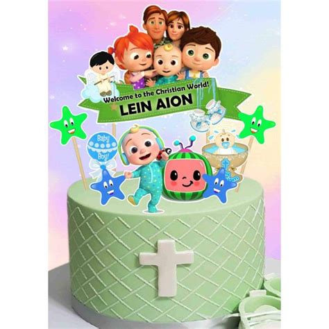 Cocomelon Theme Cake Topper Shopee Philippines