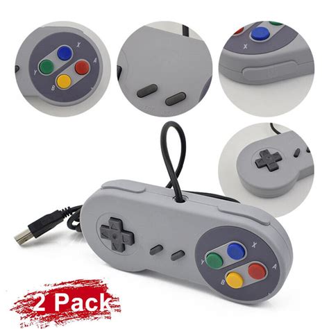 2 Pack Innext Snes Usb Super Snes Controller Gamepad For Pc And Mac