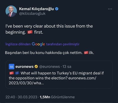 Con Sinov on Twitter Euronews Muhalefet seçimi kazanırsa Türkiye nin