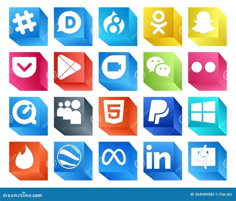 20 Social Media Icon Pack Including Windows Html Apps Myspace