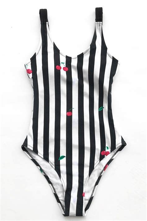 Cupshe Summer Fun Stripe One Piece Swimsuit Striped One Piece Swimsuits One Piece