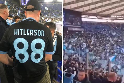 Tifoso Lazio con la maglia Hitlerson 88 al derby è un tedesco