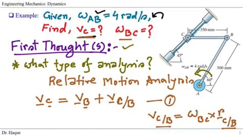 Relative Motion Analysis Velocity Example Problem Step By Step