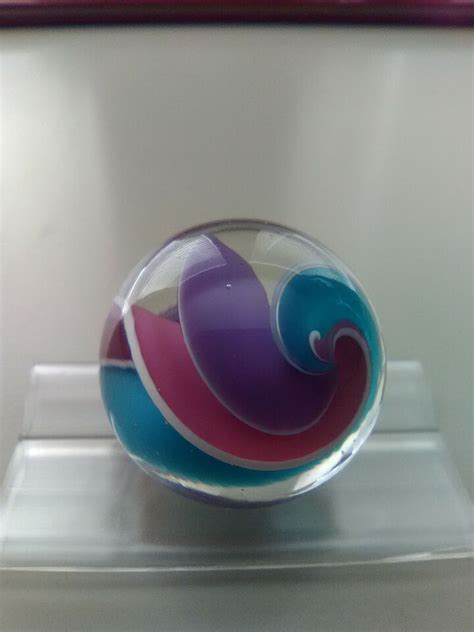 STEVE DAVIS RIBBON CORE SWIRL MARBLE HAND MADE 1 16 BEAUTIFUL