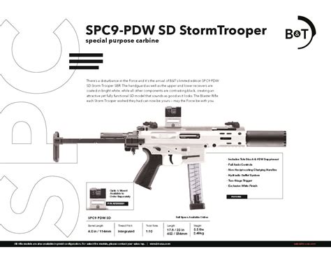 Bandt Spc9 Pdw Sd Stormtrooper Edition Sbr Axarms