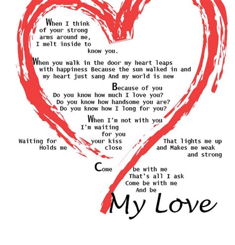 My Love Poetry for Him Print 8 X 10. Digital Download. Gift for Him - Etsy