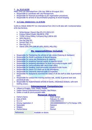 Sheraz Ahmed CV PDF