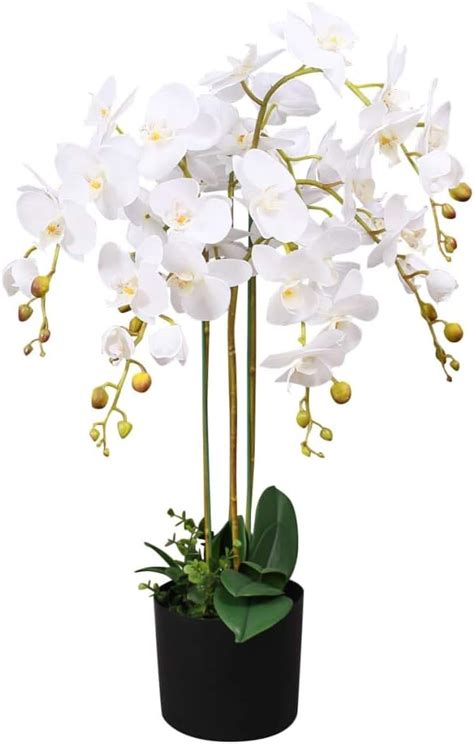 Vidaxl Orchidea Artificiale In Vaso Cm Bianca Piante Finte Fiori