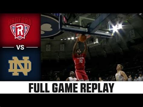 Radford Vs Notre Dame Full Game Replay Acc Mens Basketball